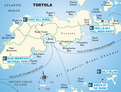 Map of Tortola