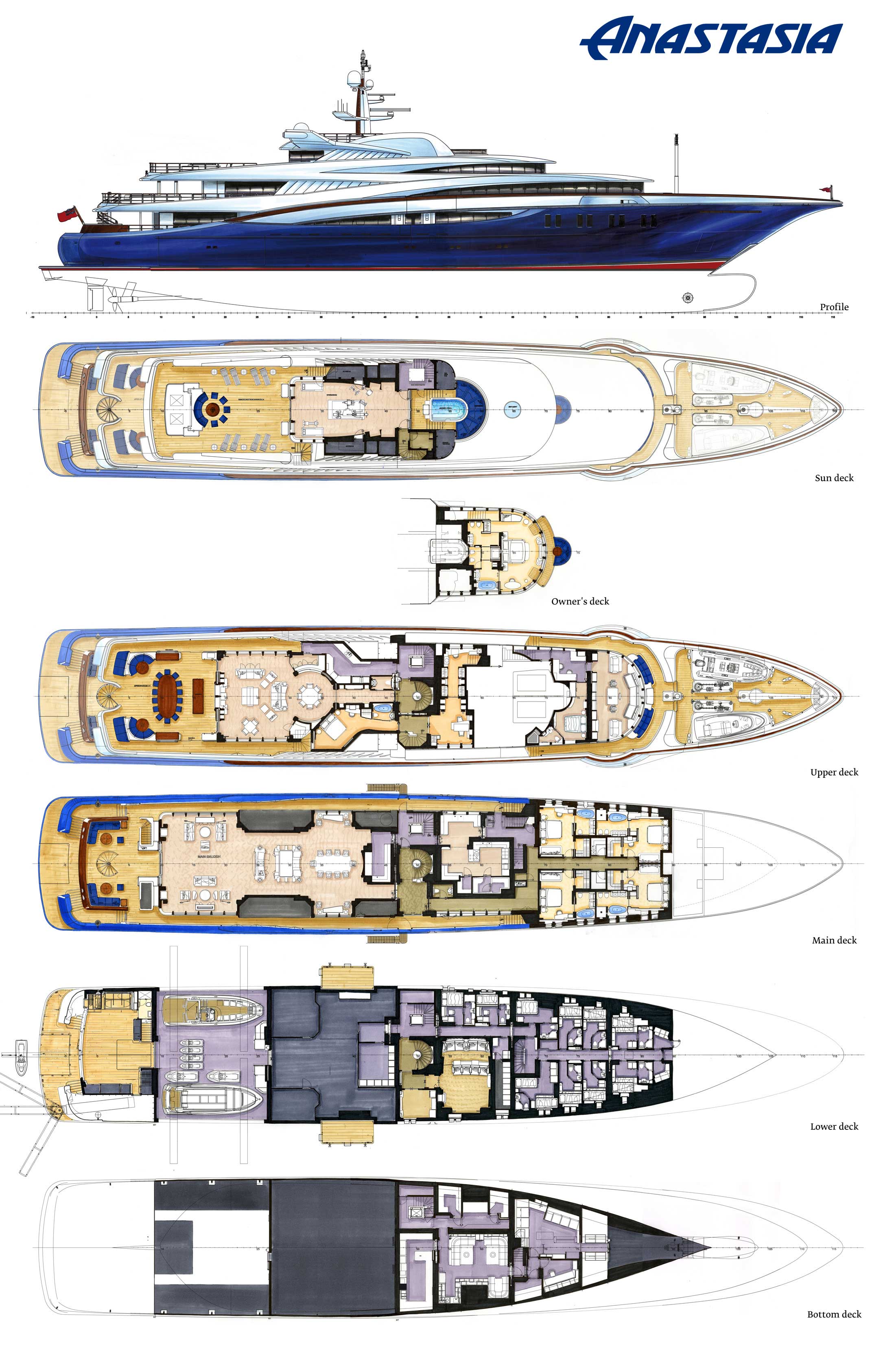 Layout Plans Image Gallery - Luxury Yacht Gallery Browser