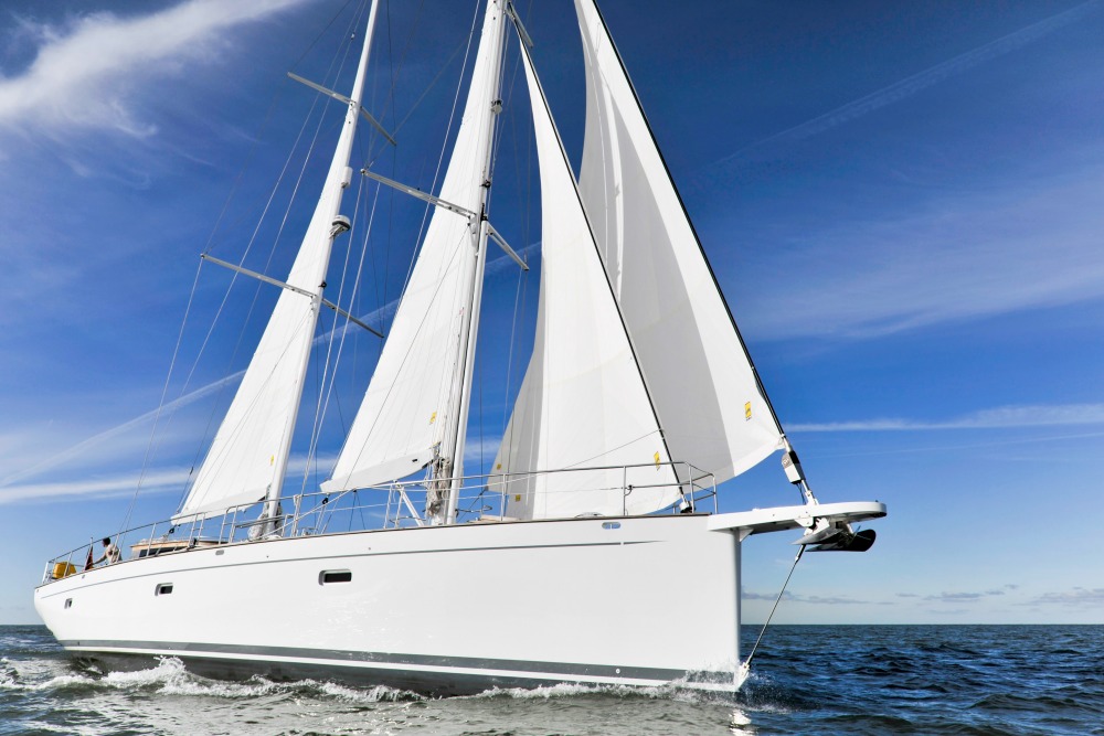 sailing yacht HELENE features naval architecture by Dixon Yacht Design 