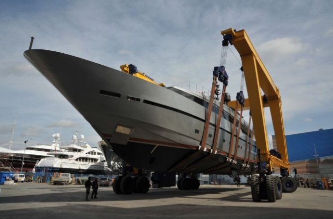 Sanlorenzo's Princess Caludia in Viareggio, Italy