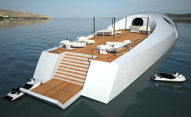 The U-010 Underwater Luxury Yacht Design Concept Deck The U-010 Underwater Luxury Yacht Design Concept Deck