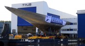 J Class Sailing yacht Rainbow transported to Holland Jachtbouw