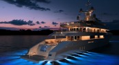 Mega Yacht Red Square Aft at Night - -MegaYacht Red Square due to be launched early 2011 - Image courtesy of Dunya Yachts Mega Yacht Red Square Aft at Night - -MegaYacht Red Square due to be launched early 2011 - Image courtesy of Dunya Yachts