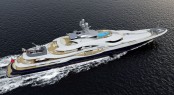 Motor Yacht Attessa IV Rendering - View from Above Motor Yacht Attessa IV Rendering - View from Above
