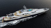Motor Yacht Attessa IV Rendering - View from Above