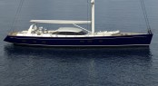 Yacht Meteor under construction at Yachting Developments