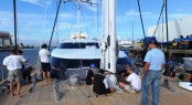 Sailing yacht TWIZZLE - Stepping the Main Mast Photo Credit Sailing yacht Twizzle Sailing yacht TWIZZLE - Stepping the Main Mast Photo Credit Sailing yacht Twizzle