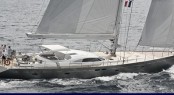 Sailing yacht YII at sea Sailing yacht YII at sea in light wind