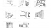 Christian Liaigre drawings of the interior - Sailing Yacht Vertigo in construction at Alloy Yacht
