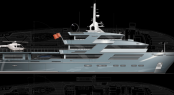 Egg and Dart 58 metre yacht project - Image credit to Egg and Dart Design