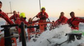 Onboard Groupama in the North Sea Photo Credit Yann Riou Team Groupama