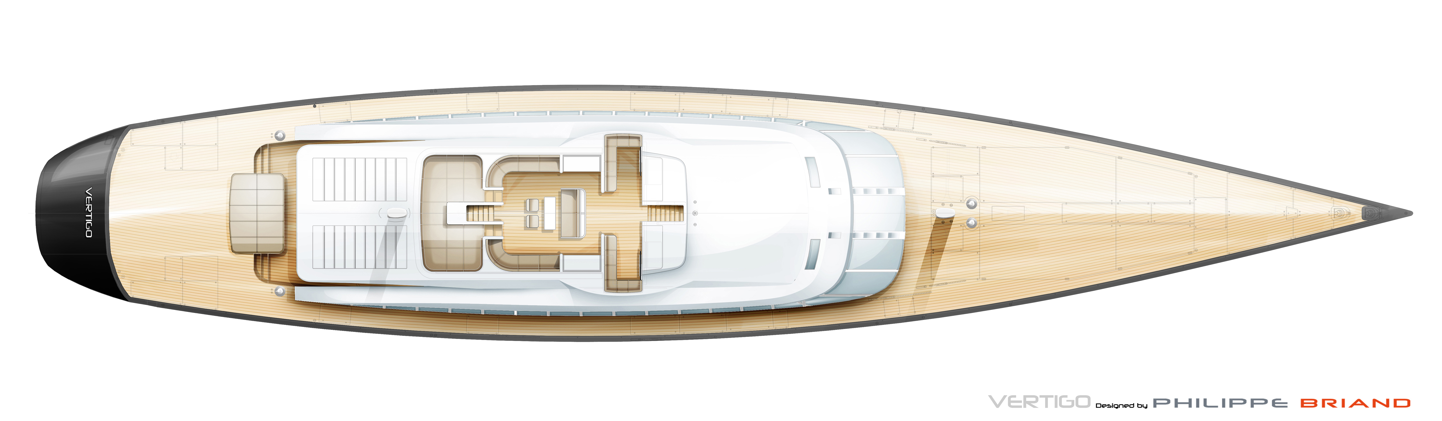 Deck plan - Image courtesy of Philippe Briand - Alloy Sailing Yacht 
