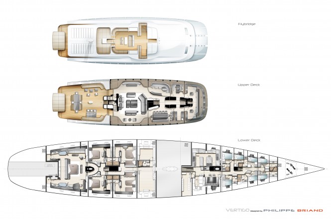 Philippe Briand desinged sailing yacht VERTIGO 220 flybridge Deck Accom - Image courtesy of Philippe Briand Philippe Briand desinged sailing yacht VERTIGO 220 flybridge Deck Accom - Image courtesy of Philippe Briand