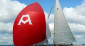 Sailing Yacht Adela luanches Big Red - Image credit to Pendennis