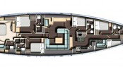 Sailing yacht Oyster 855 interior layout - Photo Credit Oyster Marine