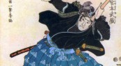 Some artwork of Samurai Musashi Miyamoto complete with two Bokken or wooden quarterstaves Some artwork of Samurai Musashi Miyamoto complete with two Bokken or wooden quarterstaves