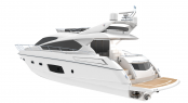 Sunseeker Manhattan 63 motor yacht aft view Sunseeker Manhattan 63 motor yacht aft view