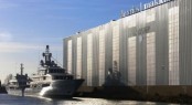 The Feadhsip De Vries Makkum Shipyard where the new Yacht Musashi was launched