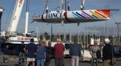 New 60 foot Imoca 60 Sailing yacht FONCIA at her launch - Photo Credit Yvan Zedda Team FONCIA
