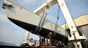 Pendennis B105 Sailing Yacht getting ready for her launch later in September 2010