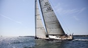 Sailing yacht Bella Pita charging for the finish at the Shipyard Cup. Photo Credit Billy Black. Sailing yacht Bella Pita charging for the finish at the Shipyard Cup. Photo Credit Billy Black.