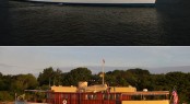 Trumpys Enticer (above) and Motor yacht America (top). Photo Credit Seakeeper and Alison Langley