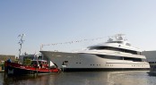 Feadship Super Yacht Lady Britt at her christening