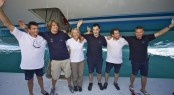 Ms Turanor PlanetSolar crew in Monaco  -  Photo courtesy of PlanetSolar