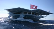 Ms Turanor &acirc;�� PlanetSolar departing for solar boat expedition &acirc;�� Photo courtesy of PlanetSolar