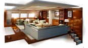 Salon of the 30m Super Catamaran Q5 (Quintessential 5) by Yachting Developments