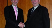 he new sponsorship is sealed with a handshake between Grant Thornton’s Managing Partner - Stephen Mills (left), and the Royal Southern Yacht Club Commodore John Beardsley