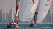 Race Day 8 Mascalzone Latino Audi Team vs Artemis Racing © Bob Grieser ousideimages.com Louis Vuitton Trophy