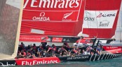 Race day 2 Emirates Team New Zealand vs ALL4ONE start © Bob Grieserousideimages.comLouis Vuitton Trophy