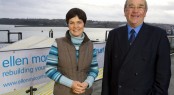Dame Ellen MacArthur with ISC Commodore Rod Nicholls. Image credit Patrick Eden.
