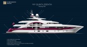 Motor Yacht Quinta Essentia Striping Plan - Photo credit to Emilio Bianchi