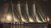 Superyacht Dream Symphony  by night - Image courtesy of Dykstra & Partners