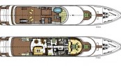 Upper deck Layout of Trinity Yacht Areti