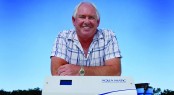 Australian Wholesale Marine managing director Errol Cain with the new Sea Recovery Aqua Matic desalinator