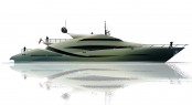 Alex McDiarmid - 150'  46m side profile sports yacht