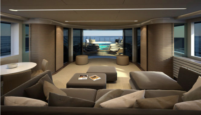 Interior of the Explorer MONDO45 Yacht by Mondo Marine