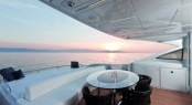 Pershing 108 aft deck Pershing 108 aft deck