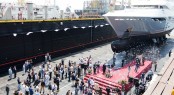 Technical launch of Motor Yacht Prima (Columbus177&acirc;��) at Palumbo Shipyard 