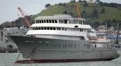 The 77 m motor yacht Weta in New Zealand Photo courtesy of Doug Sherring