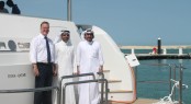 At the Lusail Marina - Left, Michael Horrigan, middle, Eng. Essa Mohammed Ali Kaldari, right Salman Jassim Al Darwish - Image Mourjan Marinas IGY At the Lusail Marina - Left, Michael Horrigan, middle, Eng. Essa Mohammed Ali Kaldari, right Salman Jassim Al Darwish - Image Mourjan Marinas IGY