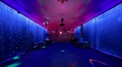 50m motor yacht MYSTERE SHADOW hangar that converts to a disco. 50m motor yacht MYSTERE SHADOW hangar that converts to a disco.
