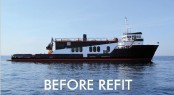 A photo of motor yacht Mystere Shadow before her refit at Pastrovich Studio A photo of motor yacht Mystere Shadow before her refit at Pastrovich Studio