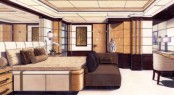 Interior of motor yacht Lyana designed by Francois Zuretti