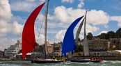 Swan European Regatta Fleet do battle in front of the Royal Yacht Squadron, Cowes &Acirc;&copy; Kurt Arrigo 09