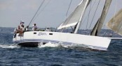 Zaraffa Reichel Pugh 66-footer at the start of Transatlantic Race 2011 Newport RI  Photo Credit TR2011 &Acirc;&copy;Billy Black