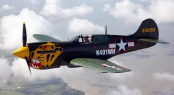 P-40K Aleutian Tiger will be one of the six WWII vintage aircrafts flying in the Newport Bucket Airshow - Photo credit Texas Flying Legend Museum